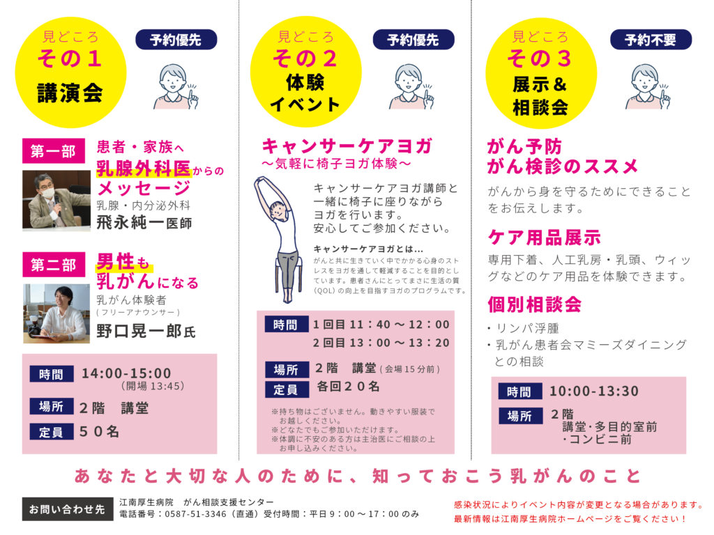 あなたは乳がんのこと知っていますか？」乳がんは他人事ではありません 